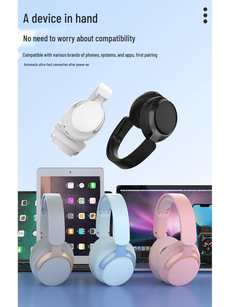 Foldable Bluetooth Over-Ear Headphones: Wired/Wireless, Dual Mode, 20-Hour Battery, Spatial Audio