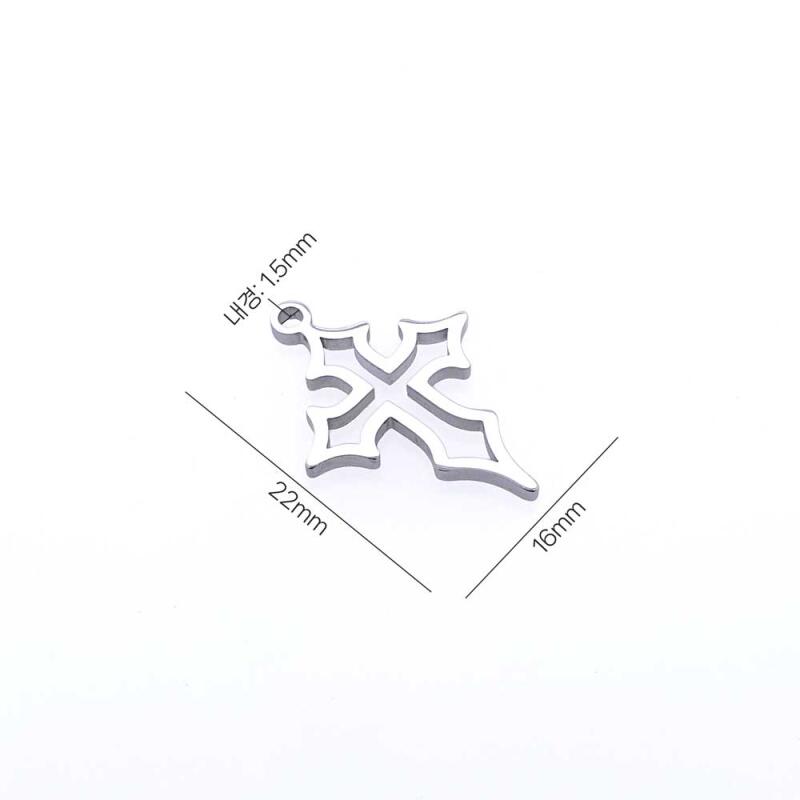 Surgical pointed line cross pendant accessory
