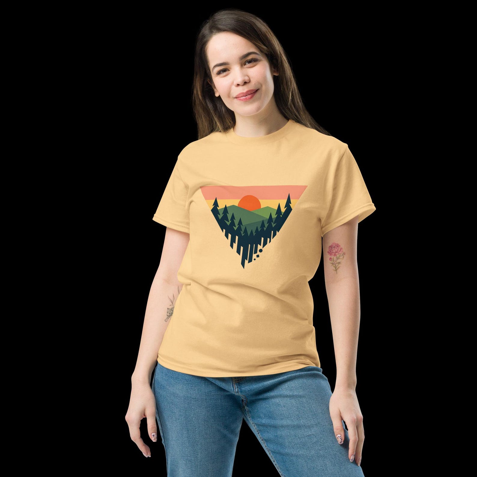 Geometric National Park Shirt, Minimalist Outdoor Art, Bold Vector Nature Design 3XL