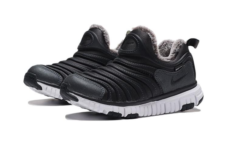 Nike Dynamo Free Slip Resistant Cushioning Low top Kids Lifestyle Shoes Black White Children Aged 3 7 Years Old AA7216-002
