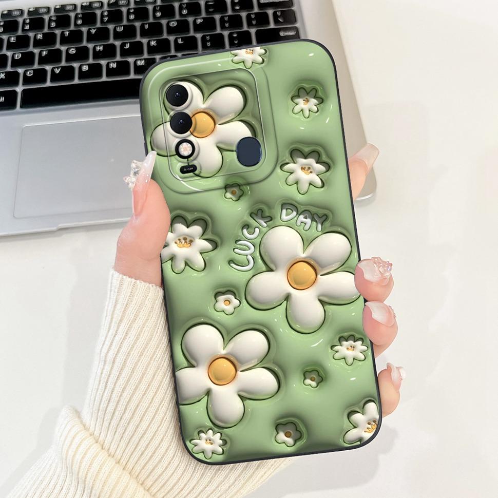 For Tecno Spark 8 Case Cute Rabbit Panda Back Cover KG6 KG6k Phone Cases For Tecno Spark 8 8T Soft Fundas Spark8 Spark8T Coque