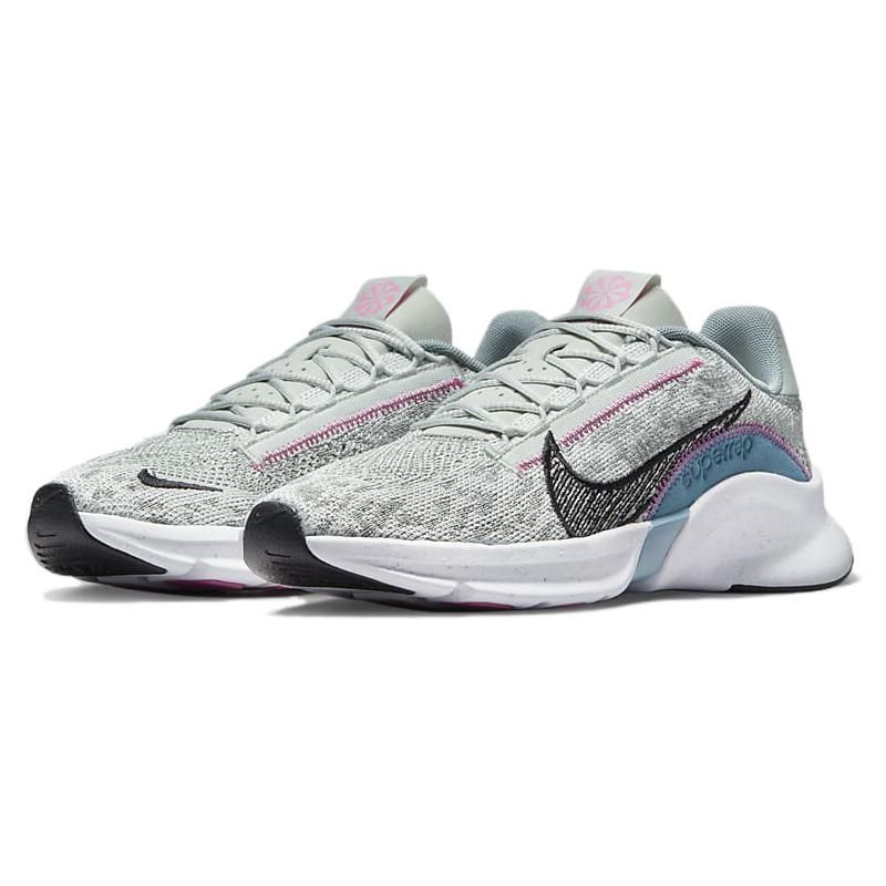 Nike Superrep Go 3 Next Nature Flyknit Shock Absorbing Non-Slip Low-Top Training Shoes Women sneaker Gray DH3393-004
