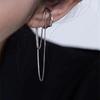 Cercei Goth Culoare Aurie Argintie Litera C Earcuff Lanț cu Ciucuri Ear Cuff Piercing Fals Cercei False pentru Femei Modă Coreeană Clipsuri Bijuterii