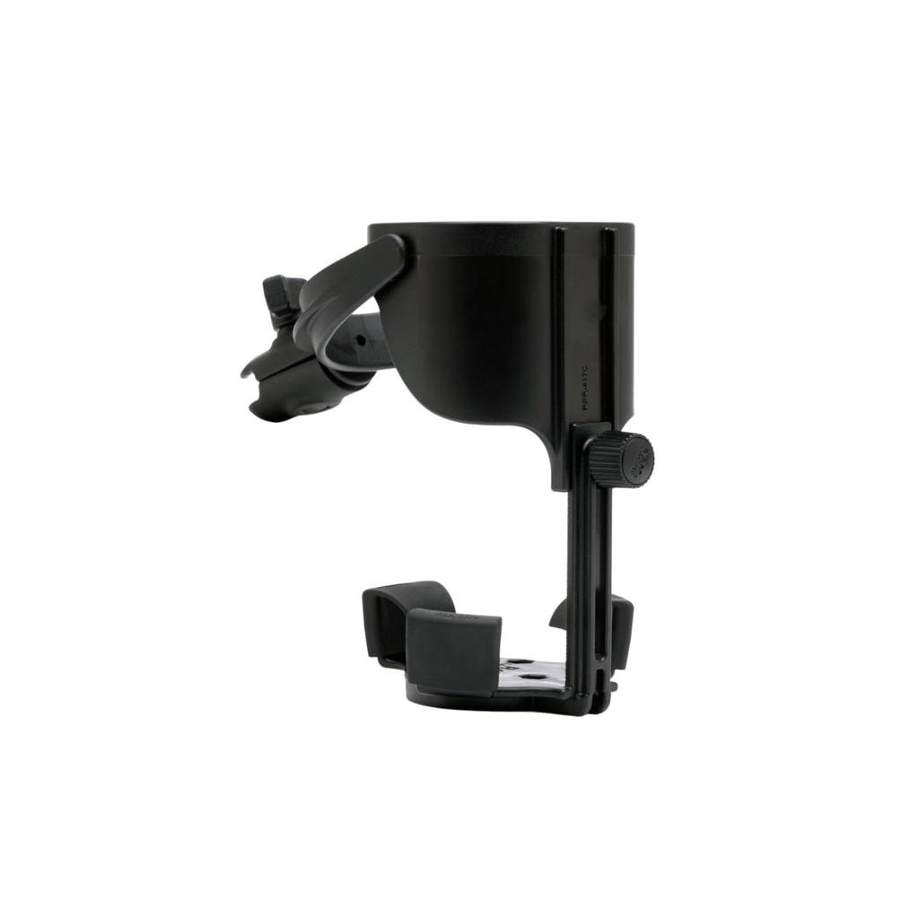 Ram Mounts Drink Holder Single Socket Arm with M8 Bolt (XL) & Base, 1-Inch Ball, RAM-PL13