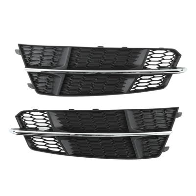 Pair Front Bumper Fog Light Grille Cover 4G0807681AN Replacement for A6 C7 2014?2018