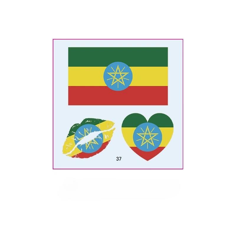 10PCS New World Cup Flag Tattoo Stickers Football Game Games Tattoo Stickers Makeup Face Stickers