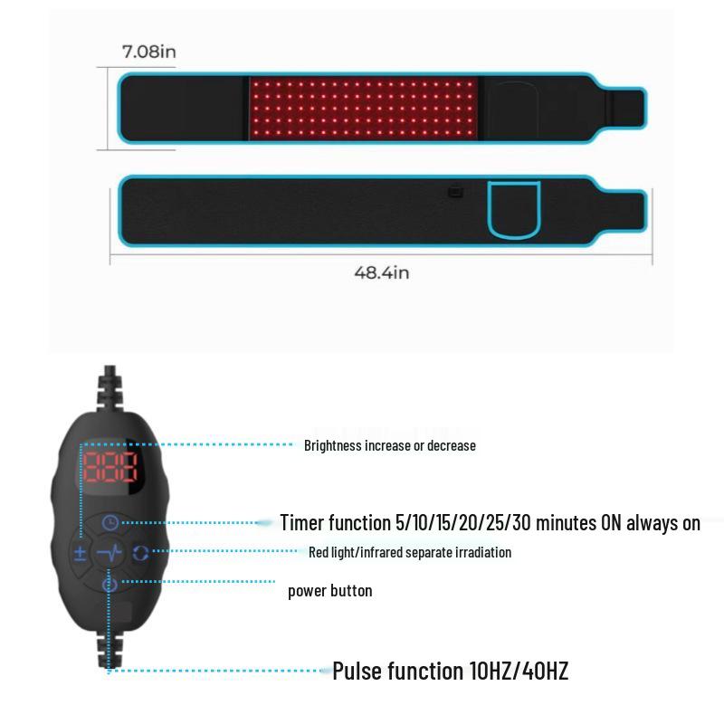 Red Light Infrared Therapy Waist Belt for Back Pain Relief