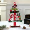 Christmas Tree-Shaped Wooden Letter Sign: Creative Desktop Decoration