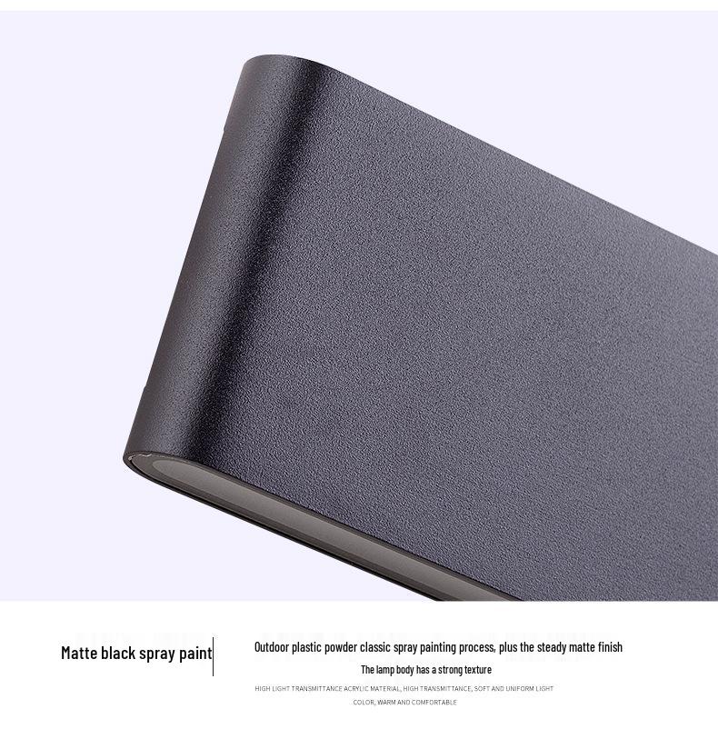 Modern Outdoor Waterproof LED Wall Light - Minimalist Ultra-thin Double-Head Design for Courtyard, Corridor, Bedroom, or Living Room.
