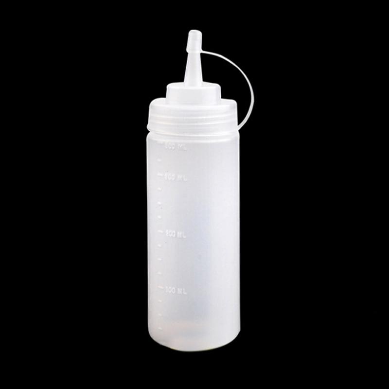 5 Clear Plastic Squeeze Sauce Ketchup Mustard Bottles Lids Oil Dressing Barbecue
