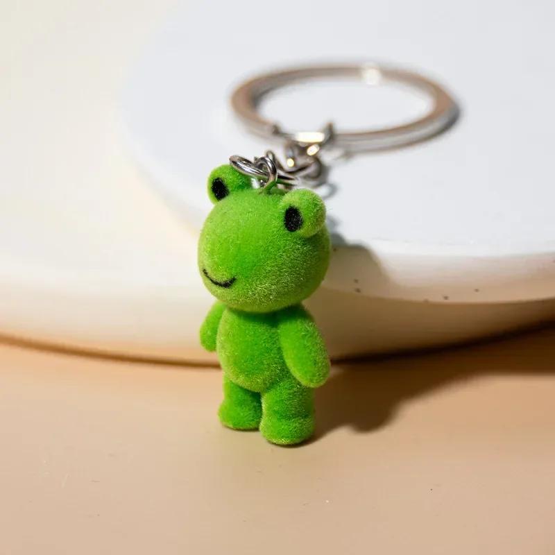 Roztomilé kreslené řetízky na klíče zvířátka Malá koala, králík, žába, kovový kroužek na klíče Vtipné přívěsky na klíče pro děti