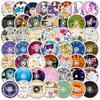 50 Stickers Music Cd Round Personality Independent Diy Decorative Stickers Can Be Repeatedly Pasted Waterproof