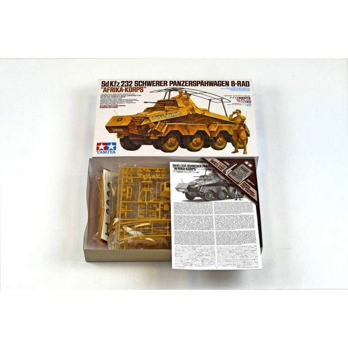 Tamiya 1/35 Military Miniature Series No.297 German Army 8-Wheel Armored Car Sd.Kfz.232 Afrika Korps Plastic Model 35297