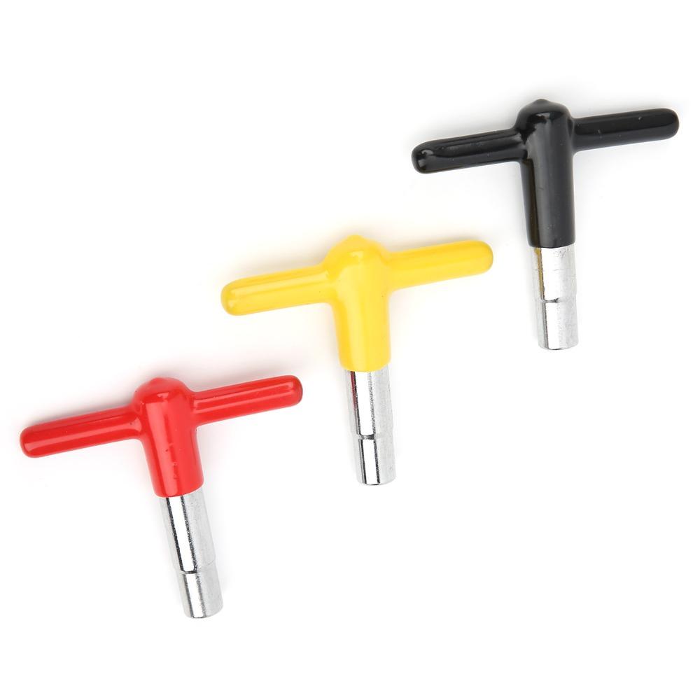3PCS Yellow+Black+Red Drum Key Wrench Silicone + Metal Drum Tuner Key  For Percussion Drummers