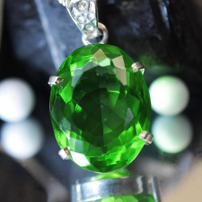 Peridot Gemstone Pendant 925 Sterling Silver Pendant Peridot Gemstone Handmade Silver Jewelry Peridot Silver Pendants For Necklaces Women