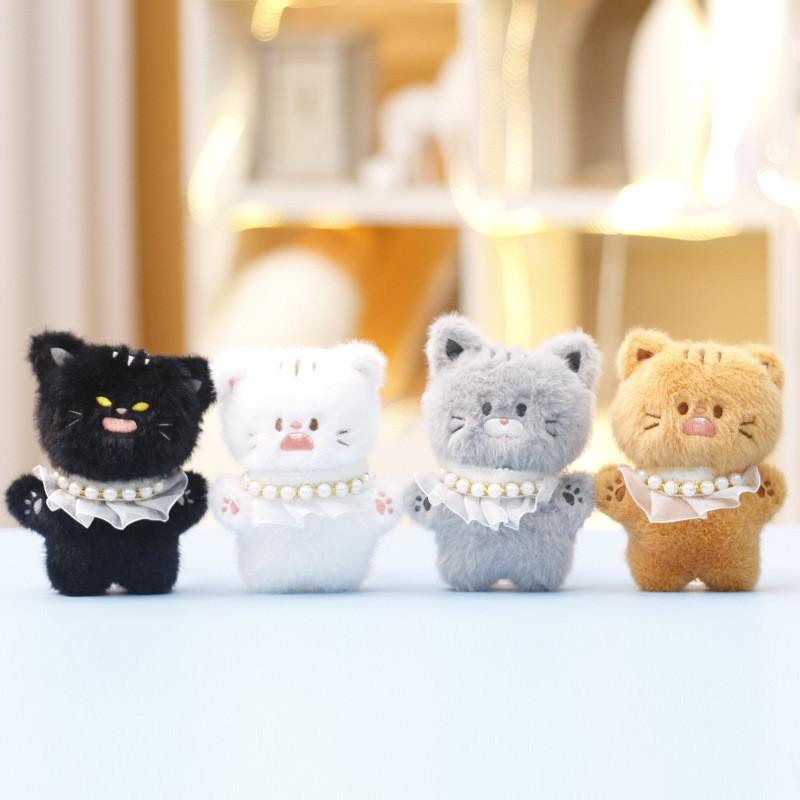 Cute Plush Cat Toy With Funny Animal Keychain Stuffed Animal For Gifts Kids
