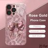 Pink Bow Leopard  2DFlat For iPhone17 18 16 15 14 13 12 11 Pro Max XS XR 8 7Plus Phone Cover Shockproof Protective Back Cover