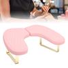 U Shaped Manicure Arm Rest Ergonomic PU Leather Hand Rest with Phone Stand for Nails Tech