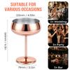 Stainless Steel Glass Rose Gold Metal Martell Wine Glass Bar Party Cocktail Champagne Glass Red Wine Glass Drinkware Barware Cup 7