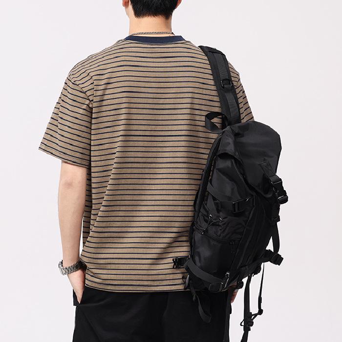Men's Retro Striped Short Sleeve T-Shirt - 2025 Summer Collection