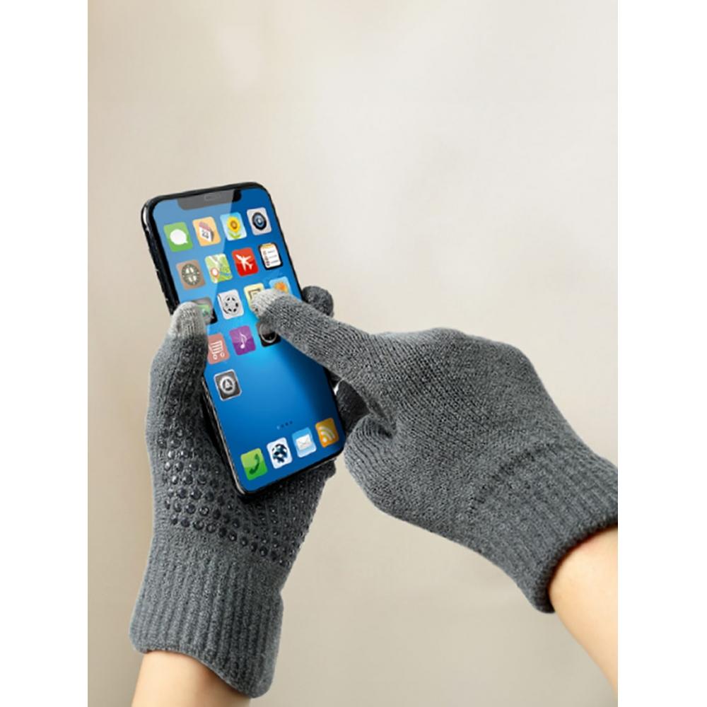 Антискользящие перчатки для смартфона Daiso Gray (dark gray)