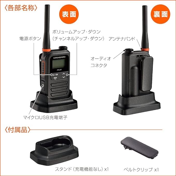 Standard STANDARD BlueCentury Speaker Microphone W006 Set of 2 FTH-214 +