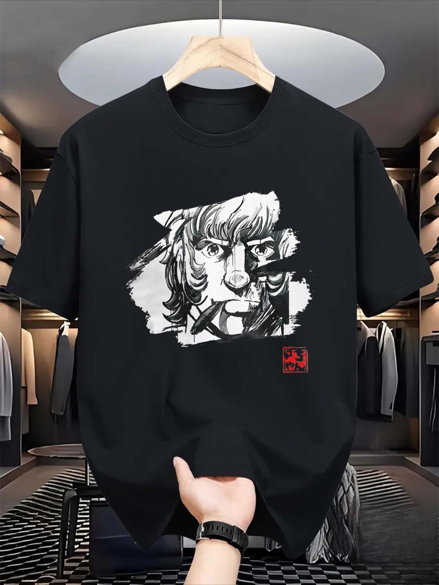 

Men s Retro Style Patterned T-shirt, Featuring The White Snake Space Exploration Theme From The Cobra Anime 5XL різнокольоровий