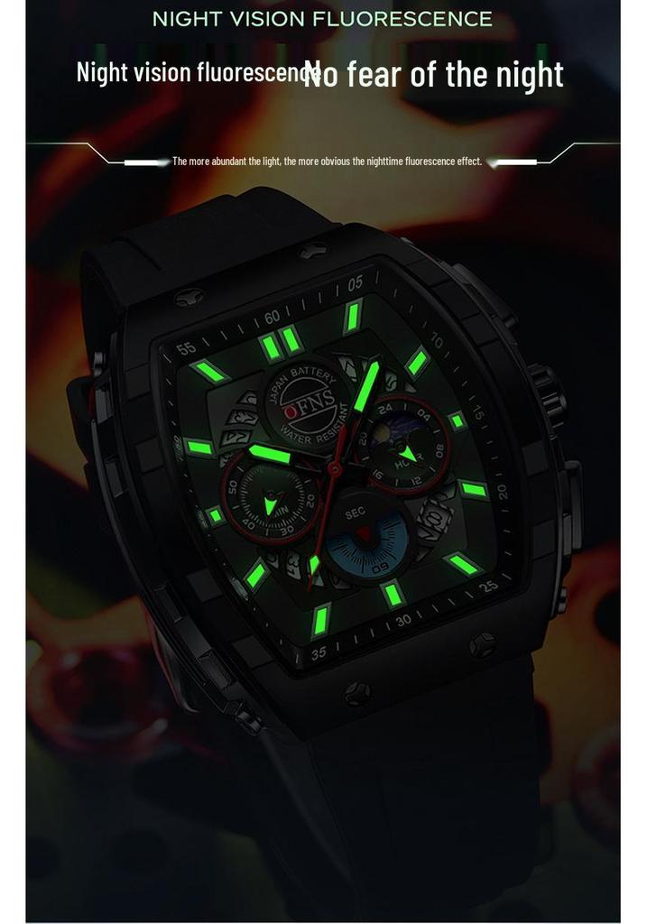 OFNS Men's Versatile Waterproof Quartz Sport Watch