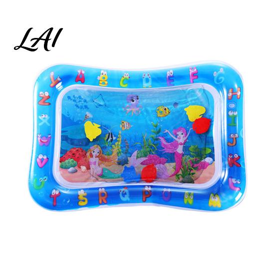 Stable Tummy Time Floor Mat Inflatable Splash Pad for Toddlers Thickened PVC Outdoor Water Sprinkler Play Soft Textured Babies Safe Sensory