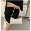 Solid Color Pu Leather Women'S Underarm Bag For Female Retro Casual Shoulder Bag Tote Clutch Purse Banquet Handbag