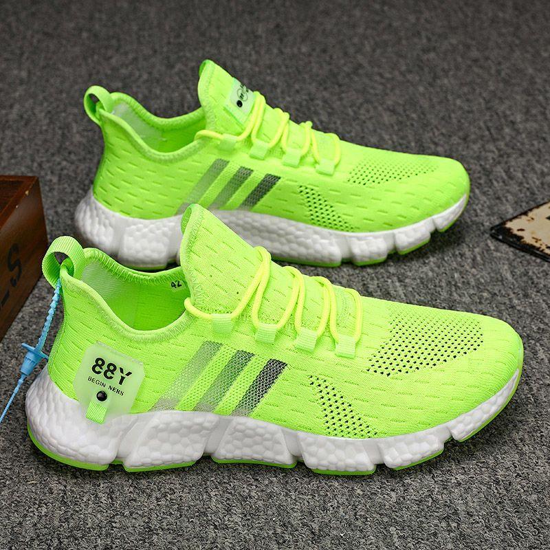 

WTEMPO мужские летние кроссовки на воздушной подушке, уличная спортивная обувь с дышащей сеткой, нескользящие баскетбольные кроссовки с толстой подошвой, повседневные кроссовки 36 зелёный