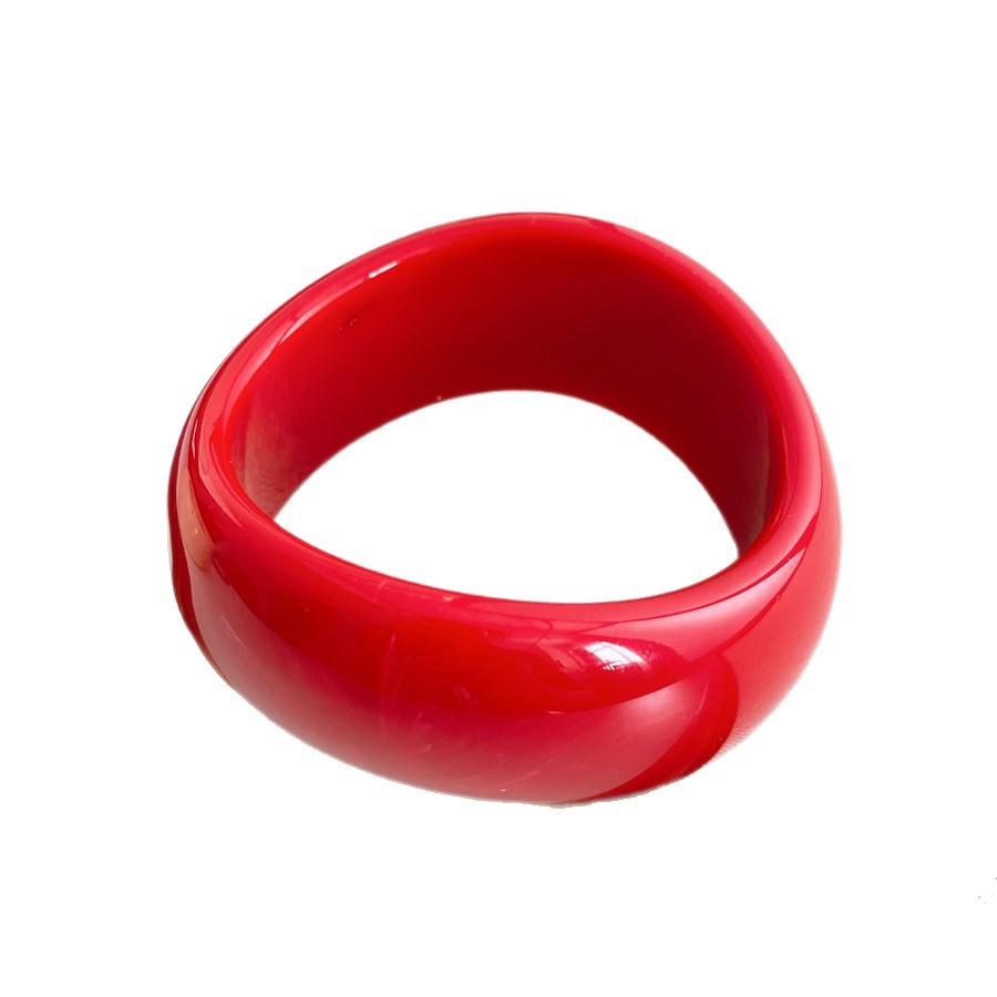 Europejski i Amerykański Akrylowy Geometryczny Okrągły Bransoletka - Luksusowa Wysokiej Klasy Przesadzona Biżuteria Ręczna