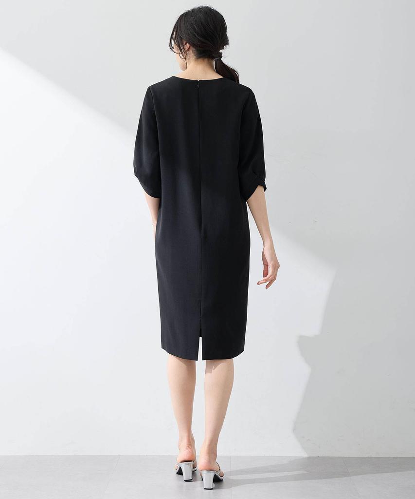 AC by Alpha Cubic Tuck Sleeve Dress and UV Size Black Bi-Motion (Cooling Protection), Women's, 353791,