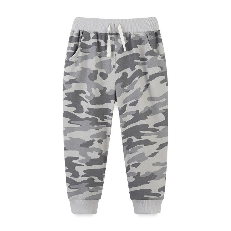2024 New Summer Children Long Pants Knitted Cotton Boys Sports Trousers for Baby Camouflage Casual Lace-up Sweatpants