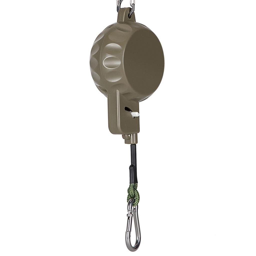 Corde à linge télescopique de 8 m pour extérieur, coupe-vent et réglable, de type boîte.