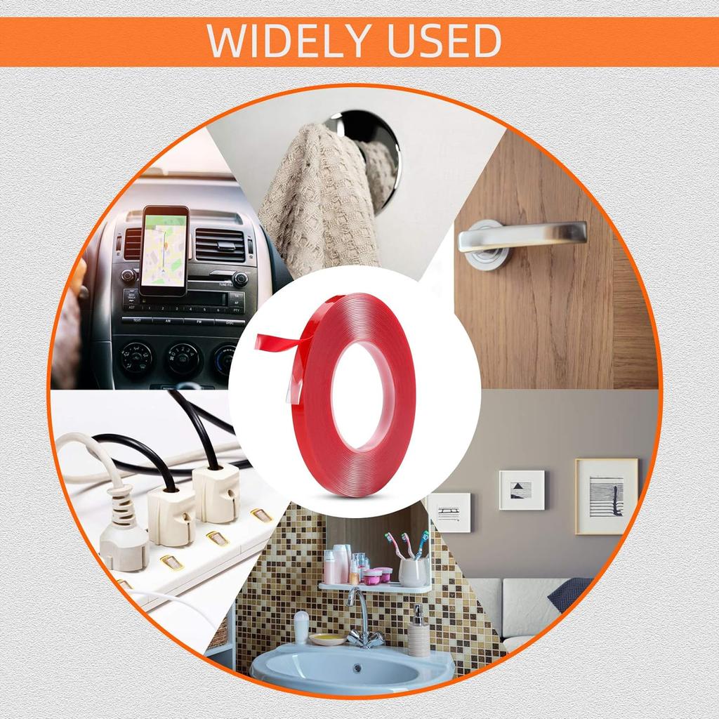 3 Meters Strong Double Sided Adhesive Sticker Tape Nano Transparent Reusable Waterproof Auto Tape Clean Tool Car Protect Sticker