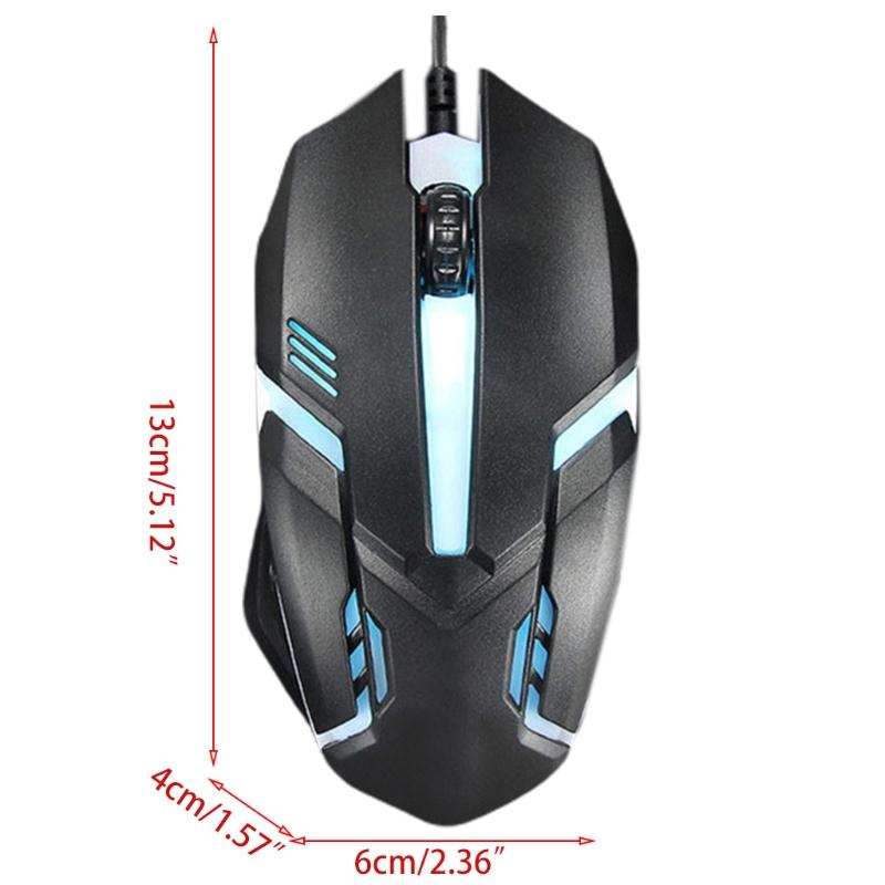 Buton ergonomic pentru mouse pentru jocuri cu fir LED 1000 DPI USB Mouse pentru computer Mouse pentru jocuri S1 Silent Mause cu iluminare de fundal pentru PC