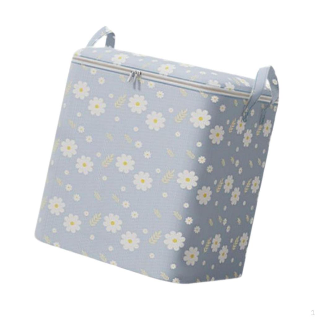 Clothes Storage Bag Closet Organizer with Reinforced Handle Sturdy Zipper Moving Tote