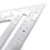 2Pcs/Set 18-25.5CM 10 Inch Aluminum Alloy 1pc Triangle Angle 1pc Ruler Oblong Shape Protractor Measuring Ruler Woodworking Tool