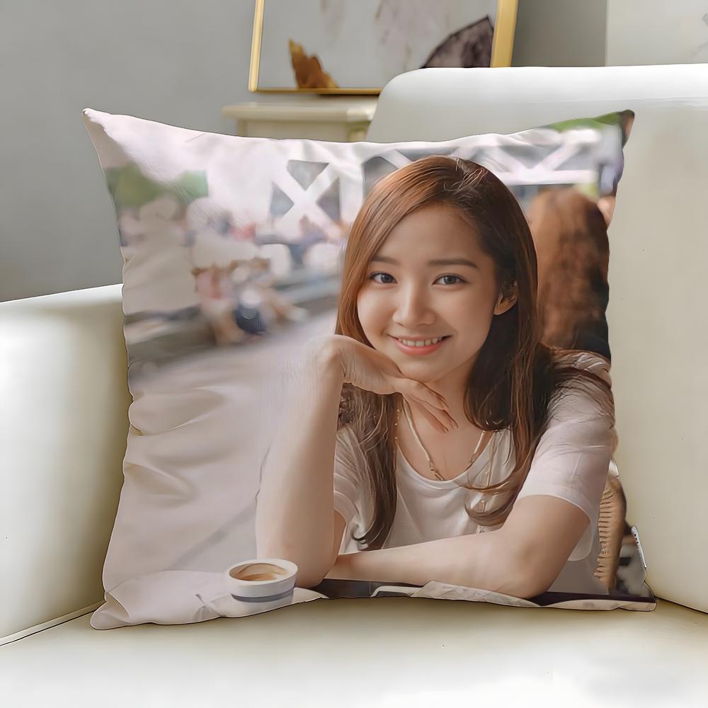 popular actress Park Min Young Cushion Cover Soft  EasyWash Pillow Case  Versatile for Couch Bed Travel and Office