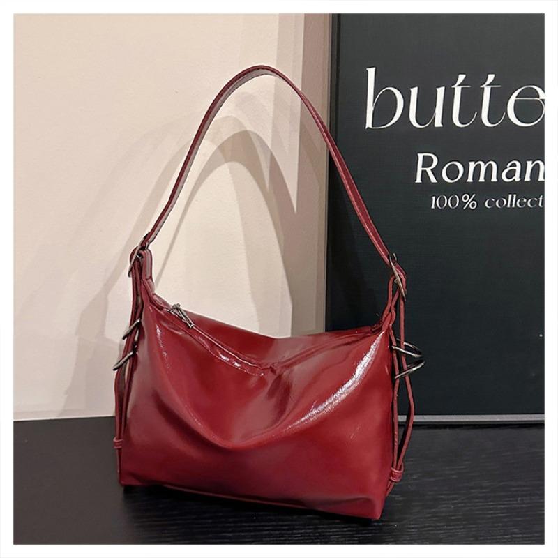 

Однотонная трендовая личность для повседневной носки маленькая сумка простая женская сумка сумка через плечо кроссбоди на молнии женская сумка бордовый