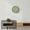 Wall Clock with Wood Frame Round for Living Room, Hallway