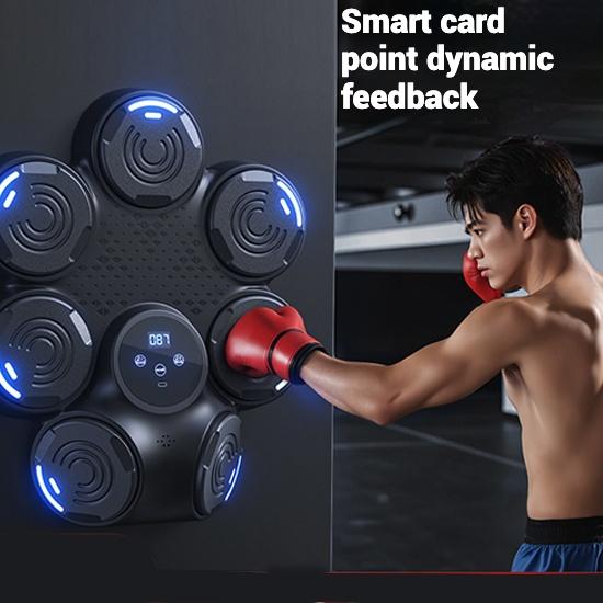 

[Умный музыкальный боксерский тренажер] Домашняя тренировочная настенная мишень, электронная мишень для взрослых и детей, оборудование для саньда, материал ПП, легкий и портативный чёрный