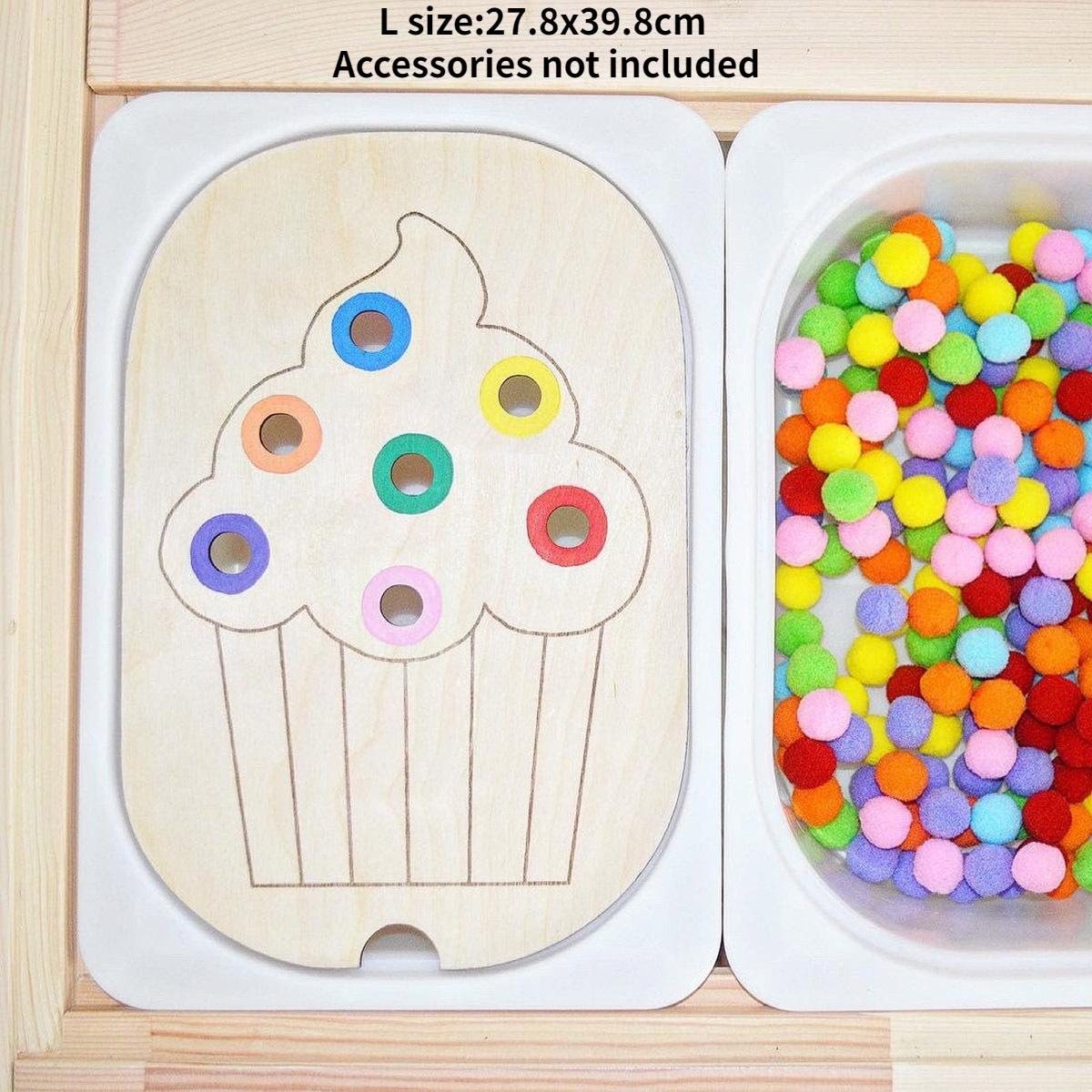 

Детский сенсорный лоток, настольная игра, деревянная плитка, взаимодействие родителей и детей, Монтессори, игрушки для раннего образования, детские игрушки, развивающие L cake tiling