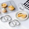 Dovhmoh 5-Piece Round Tart Rings with Holes, Stainless Steel, for Fruit Pie, Quiche, Cake, Mousse, and Kitchen Baking, 7cm