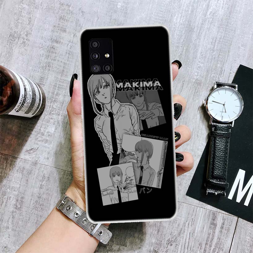 Chainsaw Man Makima Power Pouzdro na telefon Samsung Galaxy A12 A22 A32 A42 A52 A72 A51 A71 5G A41 A31 A21 A02S M12 M21 M31 M30S Fun