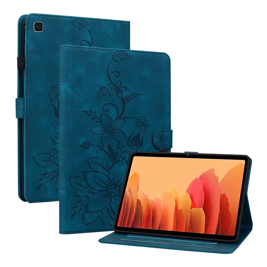 Pro Samsung Galaxy Tab A7 10.4 (2020) (SM-T500 (Pouze Wi-Fi); SM-T505 (LTE)).Pouzdro na tablet z PU kůže s nádherným květinovým embosovaným designem