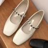 Neue Designer Damenschuhe Flachschuhe Frühling Quadratische Zehenpartie Mary Jane Schuhe Mädchen Mode Slip-on Loafer