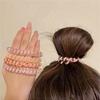 5Pcs Small Spiral Hair Coils High Elastic Ponytail Holder Women Adjustable Phone Cord Hair Ties Versatile Scrunchie Hair Accessories