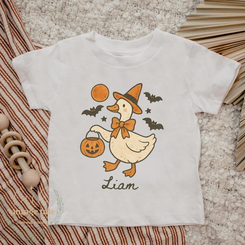 Personalized Halloween Goose T-Shirt: Trick or Treat Kids Tee 150